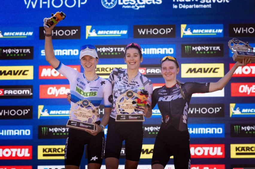 world cup xco 2026 les gets - podio u23 women