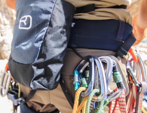 We did it with: climbing clothing in the Dolomites