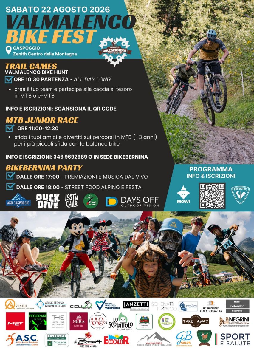 Valmalenco Bike Fest 2026 - locandina