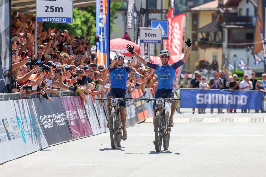 mondiali mtb marathon 2026 elite - partenza decosmo e dorigoni arrivo
