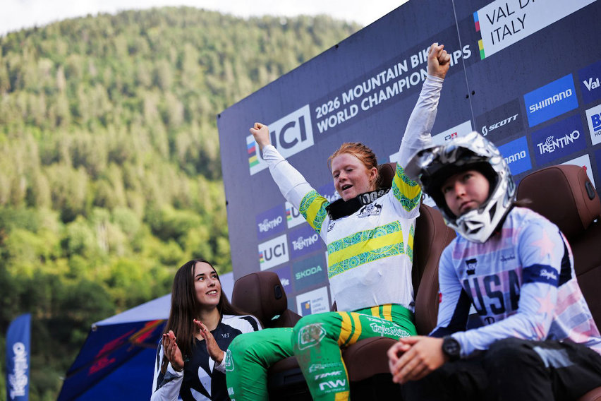 Mondiali MTB 2026 Val di Sole - DH Junior Women - hot seat