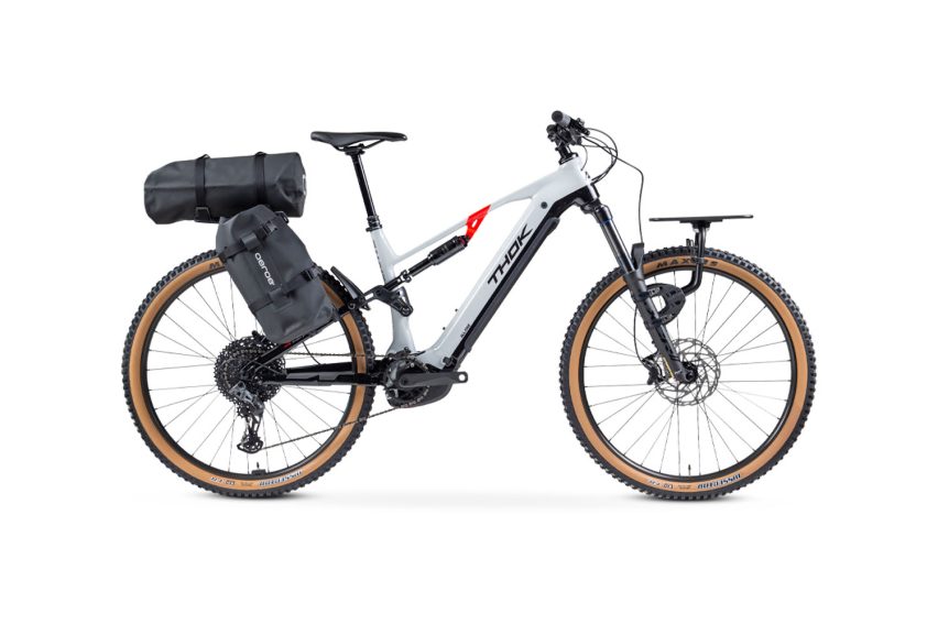 thok all.one gone - emtb bikepacking con portapacchi aeroe - bici