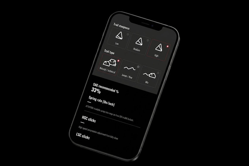 EXT Aria V2 - ammortizzatore ad aria Enduro/Gravity - app ridemaster 02