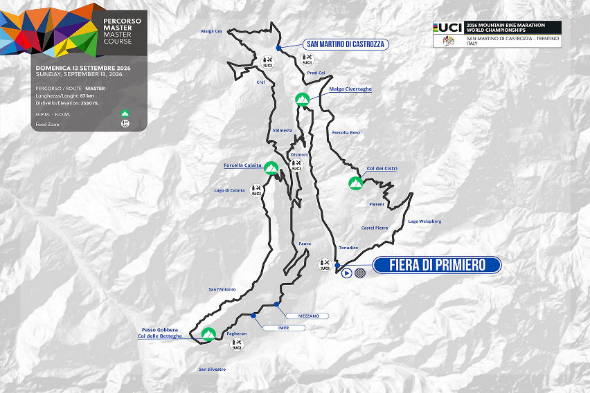 Mondiali MTB Marathon 2026 della Valle di Primiero - percorso master