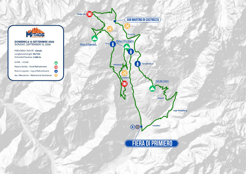Mondiali MTB Marathon 2026 della Valle di Primiero - percorso classic