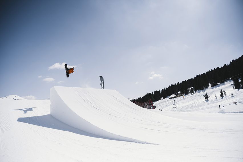 Val d'Ega freestyle snowboarding Dolomites