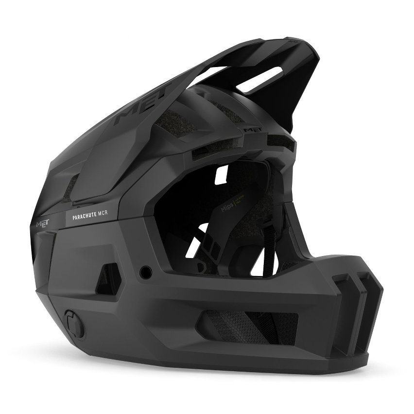 met parachute mcr 2 - casco integrale convertibile - black matt full