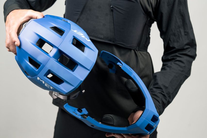 met parachute mcr 2 - casco integrale convertibile - aperto