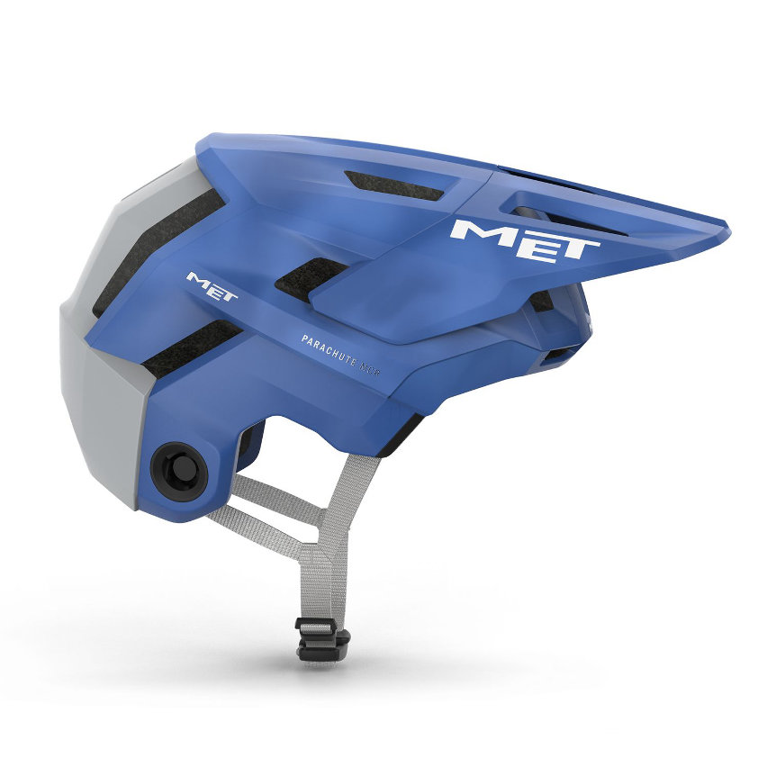 met parachute mcr 2 - casco integrale convertibile - sonic blue matte open